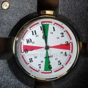 Brass Quartz Radio Sector Clock