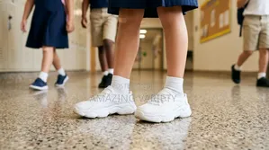 White Children Rubber School Shoe