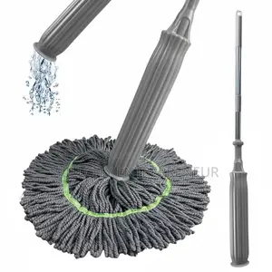 Self-cleaning Squeeze Mop Stick – Microfiber Floor Mop
