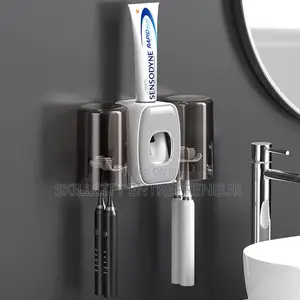 Multifunctional Toothbrush Holder With Toothpaste Dispenser