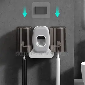 Multifunctional Toothbrush Holder With Toothpaste Dispenser