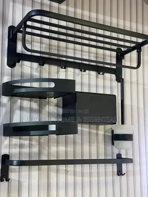 Premium 6-piece Matte Black Bathroom Organizer Set