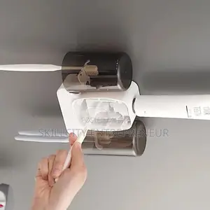 Multifunctional Toothbrush Holder With Toothpaste Dispenser