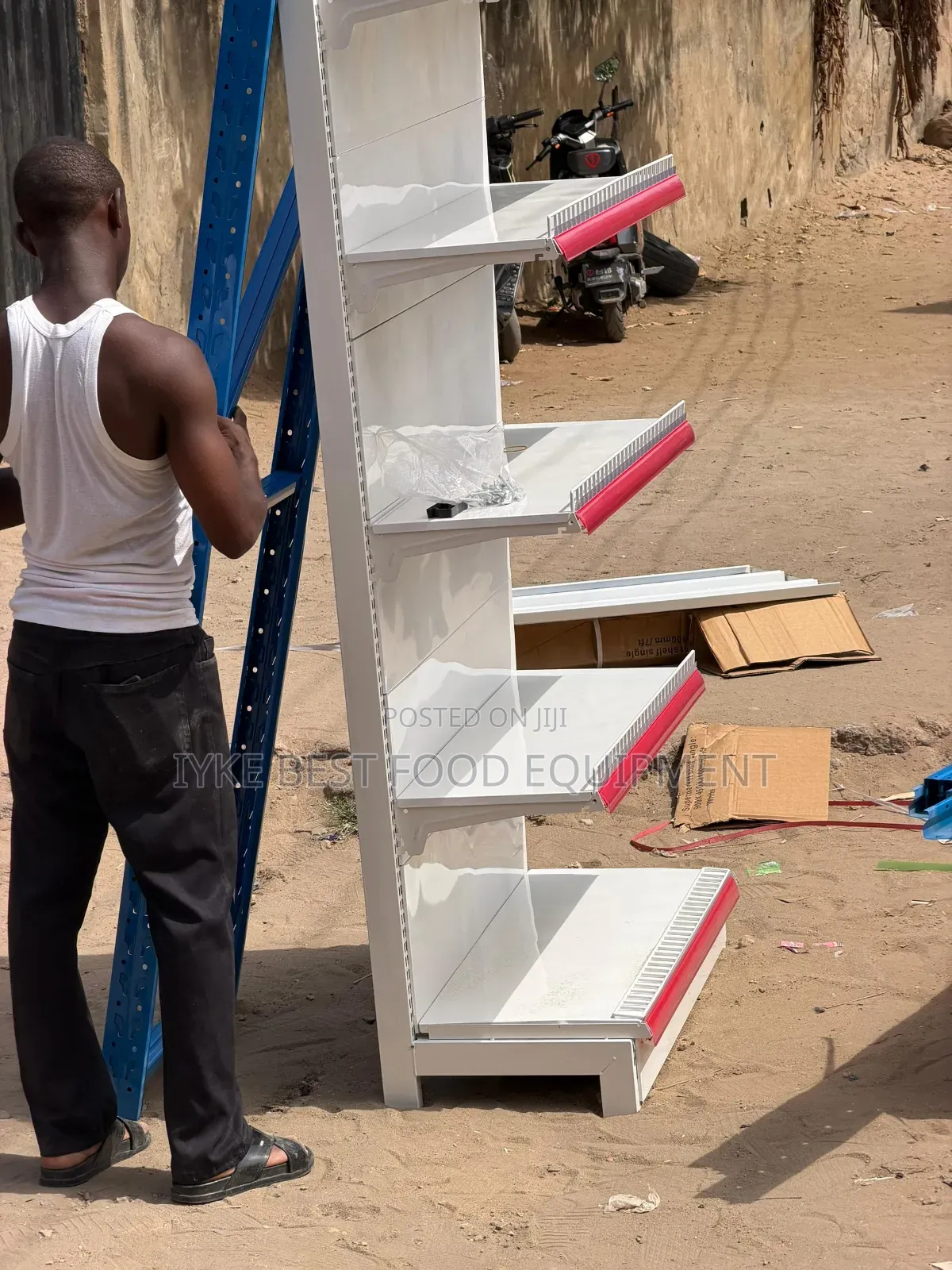 Single Wall Side Supermarket Shelf