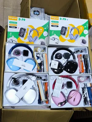 D-P9 Smart Watch Combo Set – 7 Straps, Charger, Headset, Mini Speaker