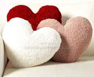 3pcs Love Bouclé Throw Pillows 🤍✨