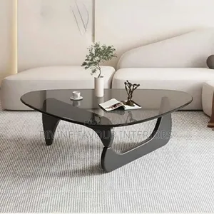 Modern Coffee Triangle Design Glass Aesthetic Center Table