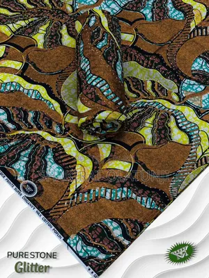 Quality Pure Stone Glitter Ankara #35000/6yards