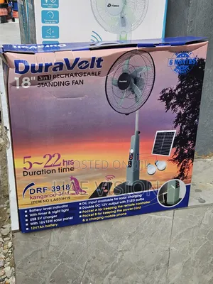 Duravoit18inches Solar Rechargeable Fan High Quality