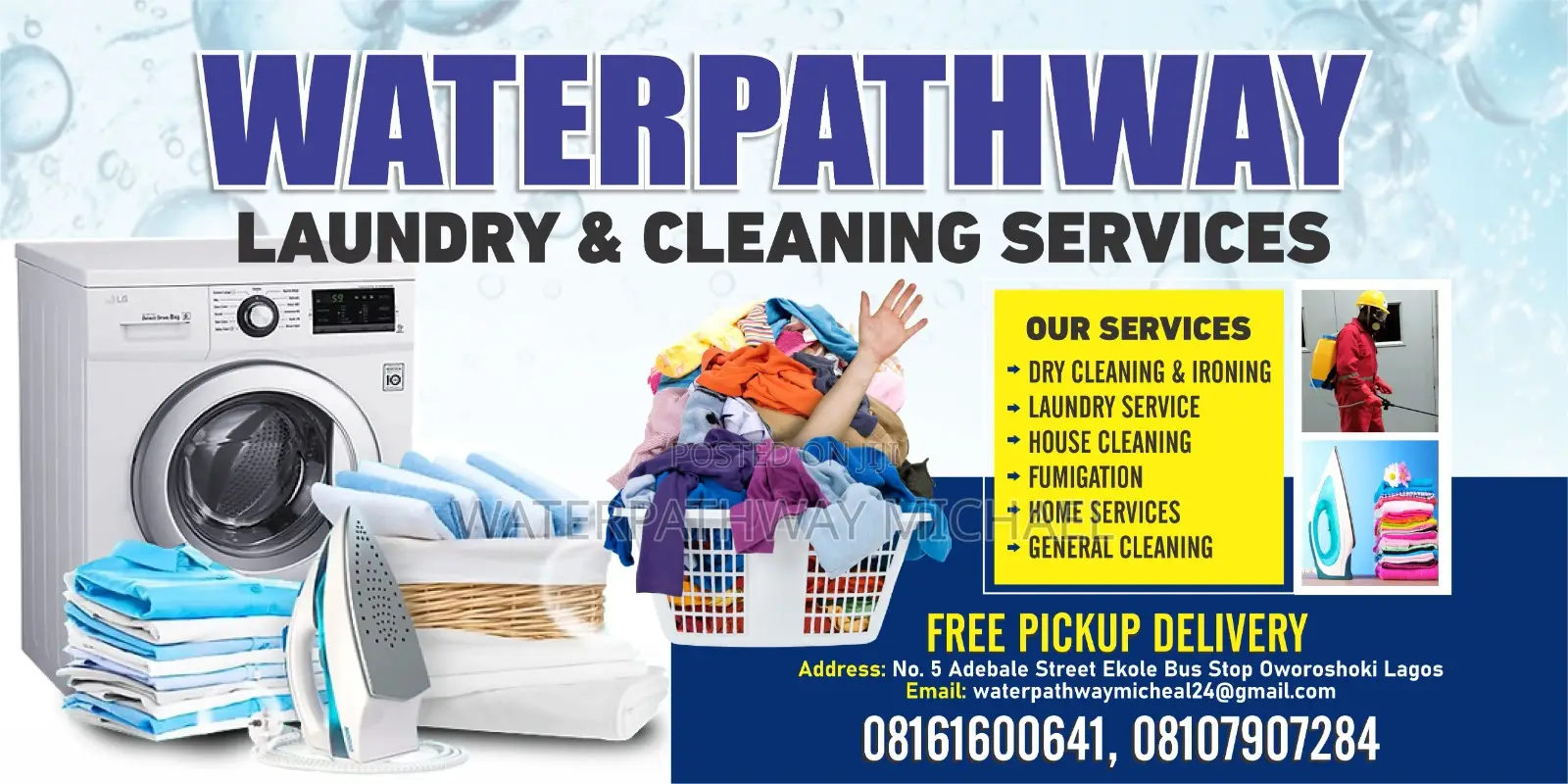 Laundry and Pest Control Servicer