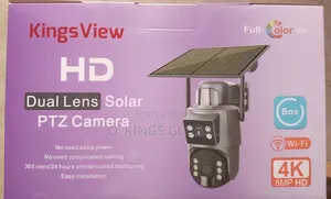 Wi-Fi Support Ubox Dual Lens Solar Powered CCTV Camera