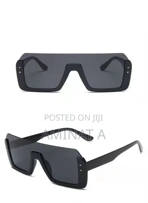 Black Retro Half Frame Sunglasses