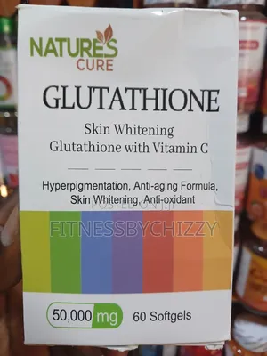Natures Cure Glutathione Skin Whitening 50,000mg X 60 Softgels