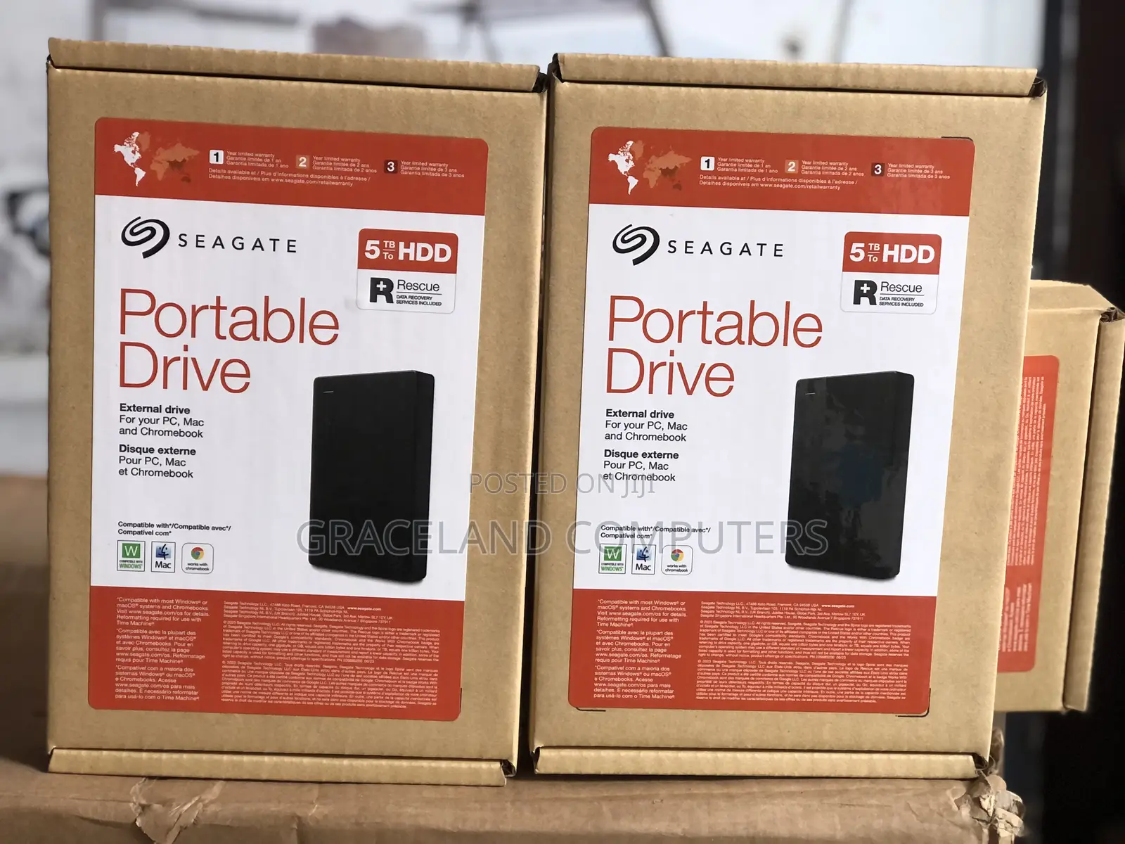 Seagate 5tb Rescue Plus External Portable Hard-Drive