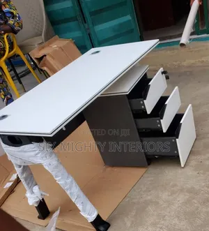 Office Table White and Gray 1.2meter