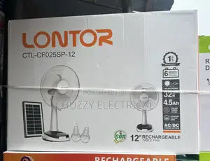 Ctl-cf025sp-12 12" Rechargeable Table Fan