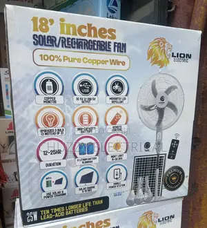 Solar/Rechargeable Standing Fan