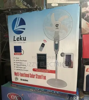 16" Multi-Functional Solar Stand Fan