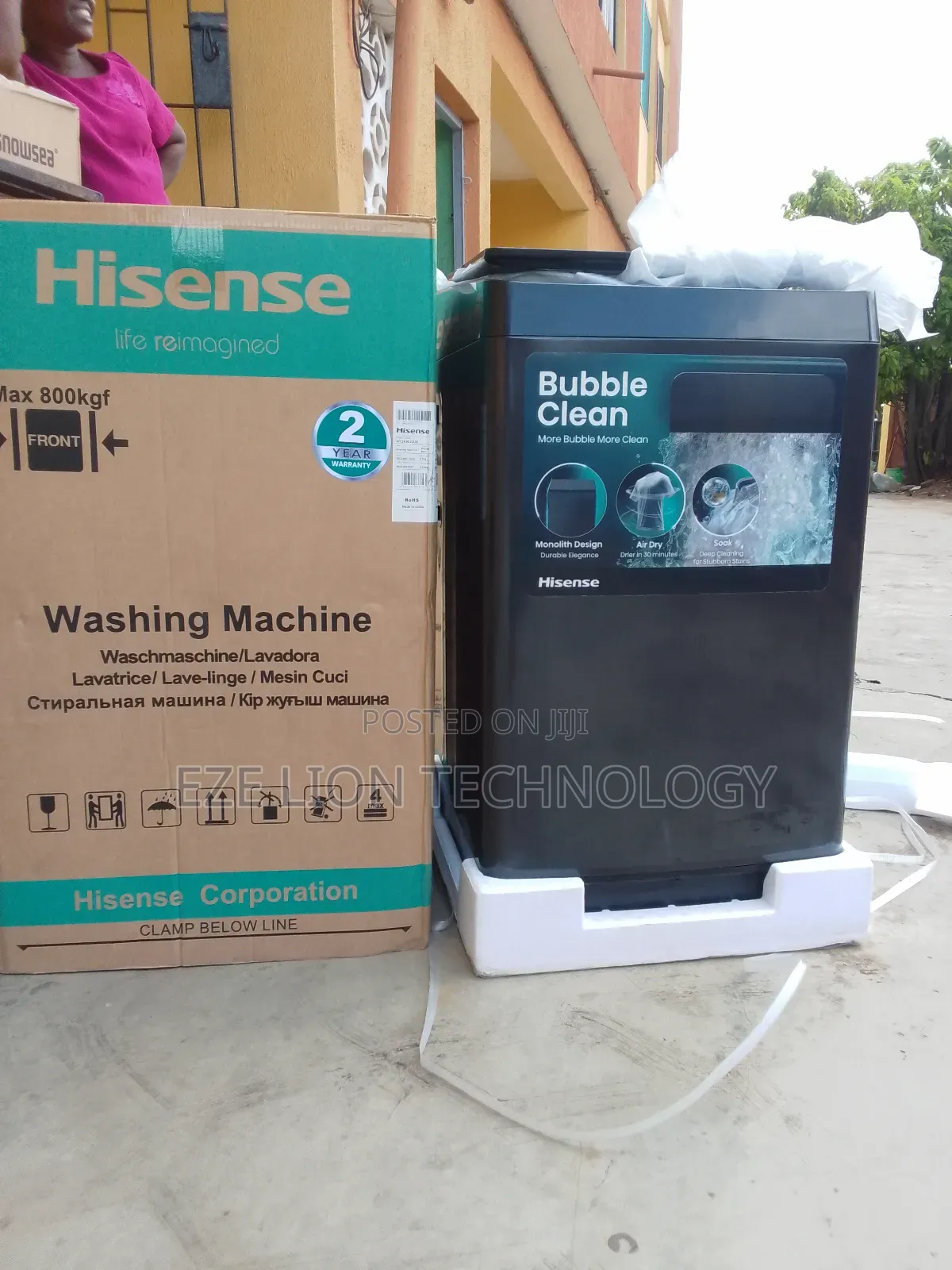 High Quality Hisense 9kg Floor Standing Automatic Washing Machine