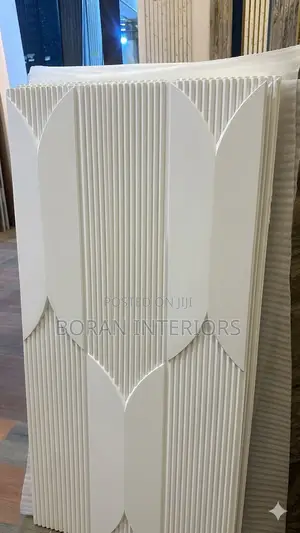 Premium 3d Pu Stone Wall Panel - Modern Geometric Fluted Design