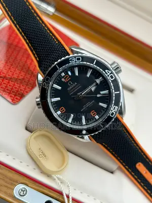 Omega Seamaster Wristwatch in Denim and Steel Strap