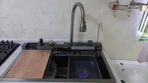 Luxury Multifunctional Waterfall Kitchen Sink Set - Gunmetal Grey