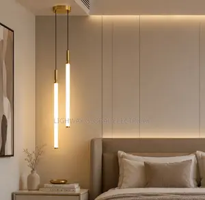 Led Gold Double Bedside Light