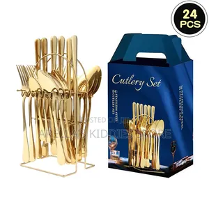 24piece Cuttery Set Gold Sliver