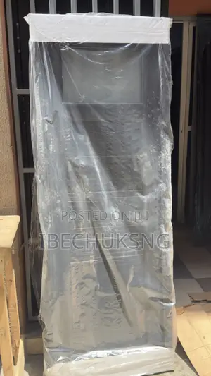 2.5ft Black PVC Toilet Door