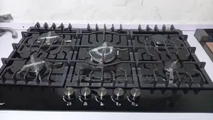 Brand New 5-Burner Built-in Glass Gas Hob – Sleek Black Design