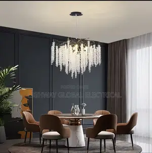Black Round Crystal Tree Branch Chandelier