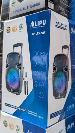 Ailipu Sp-3511d Portable Battery Speaker With Wireless Microphones.
