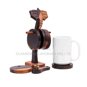 Handcrafted Wooden Coasters Set