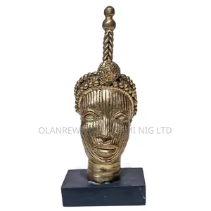 Mini Bronze Oduduwa Head Stand