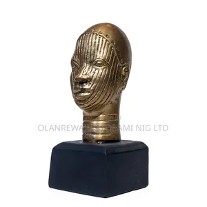 Mini Bronze Tribal Head Stand