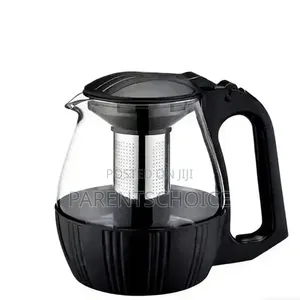 Glass Teapot With a Black Infuser and Holder - 1800ml