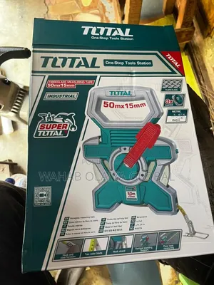 Total 50m Industrial Fiberglass Measuring Tape Reel