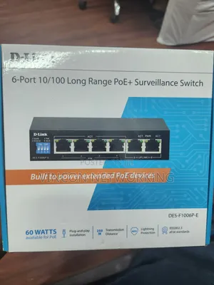 6-Port D-Link 10/100 Poe Switch