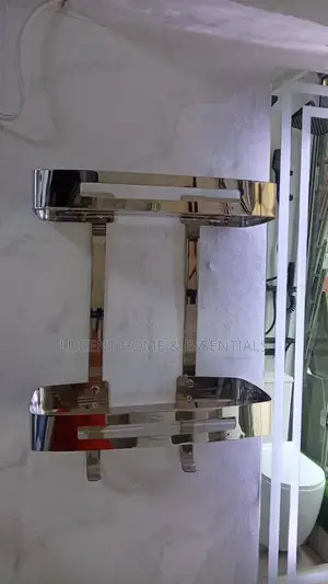 Luxury Double-Tier Stainless Steel Bathroom Rack / Shower Caddy