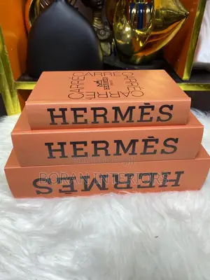 Luxury Hermes Inspired Decorative Display Books - Set of 3