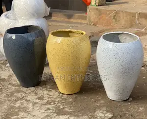 Luxury Speckled Fiber Pots - Indoor Outdoor Planters