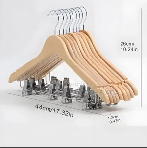 10pcs High Quality Wooden Hanger With Clip