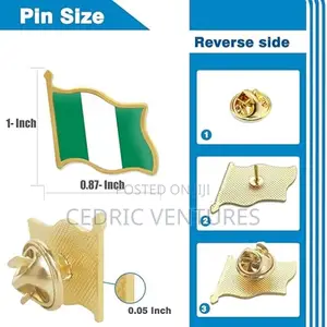 Nigerian Flag Shape Lapel Pin