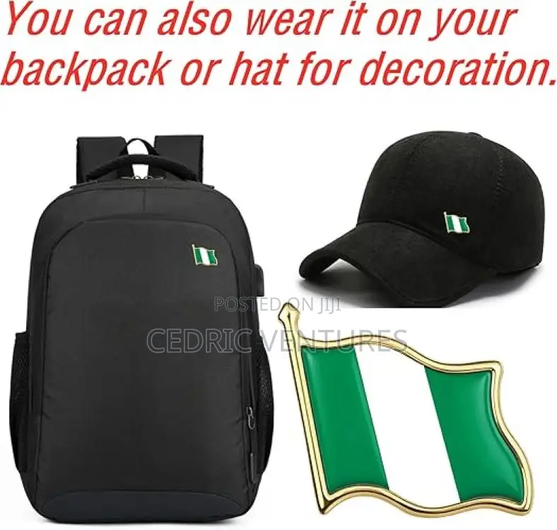 Nigerian Flag Shape Lapel Pin