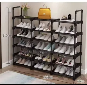 3 Partition Naked Shoe Rack