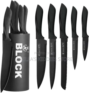 White Kitchen King Brand Knife Block Sets