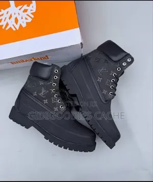 Monogram Work Boots With Chunky Lug Sole