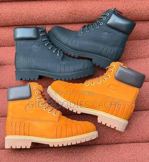 Embossed Black and Wheat Nubuck Ankle Boots Size 40-46
