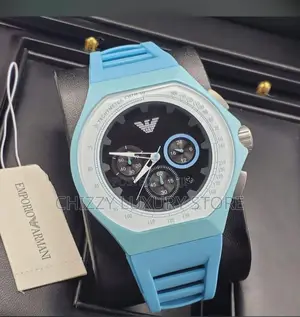 Emporio Armani Quality Luxury Men Rubber Strap Wristwatch