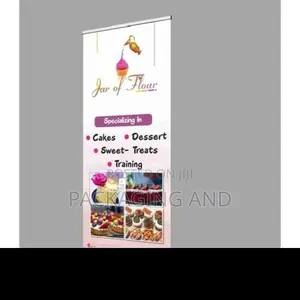 7x7ft Roll Up Banner Stand Printing Only for Supermarkets (Solid Base)